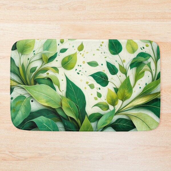 Item preview, Verdant Whispers: Abstract Leaves in Emerald designed and sold by semenol.