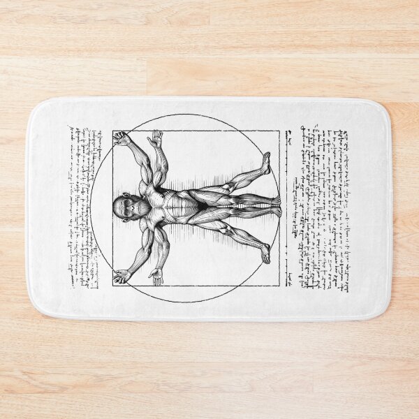 Item preview, Anthropology Evolution Funny Vitruvian Man Monkey Chimpanzee designed and sold by GrandeDuc.