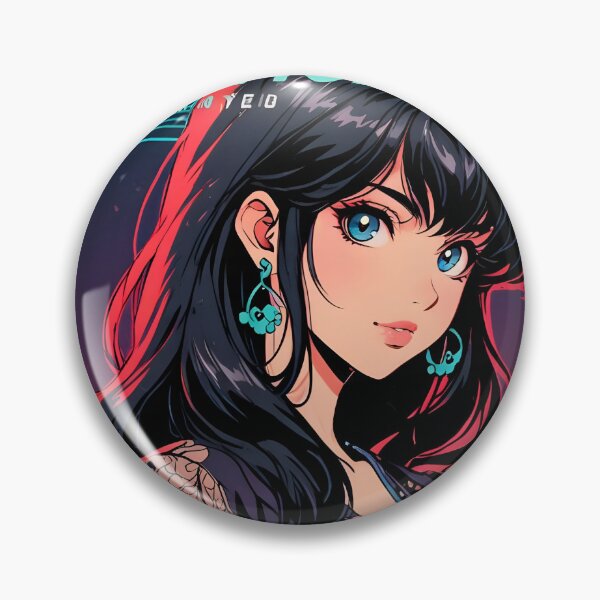 Item preview, retro neon girl kawaii vintage 80s designed and sold by Anime-rewind.