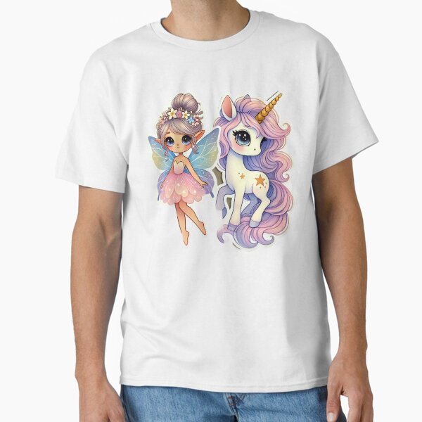 Item preview, Cute Fairy with Cute Unicorn designed and sold by deepakg86.