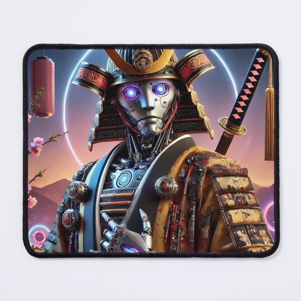 Item preview, Rock Samurai Robots in Kimono – Fusion of Tradition and Futurism - Model 2 designed and sold by NeonBot_Shop.