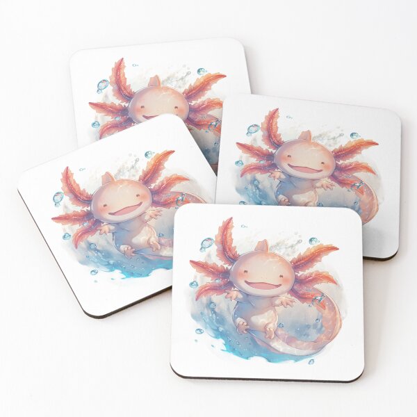 Item preview, Cute happy axolotl with bubbles designed and sold by SMARTKIT  DESIGNAGENCY.