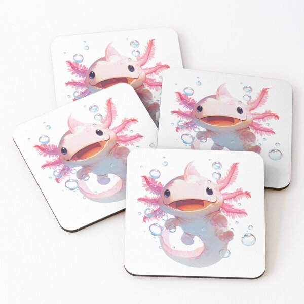 Item preview, Cute happy axolotl with bubbles designed and sold by SMARTKIT  DESIGNAGENCY.
