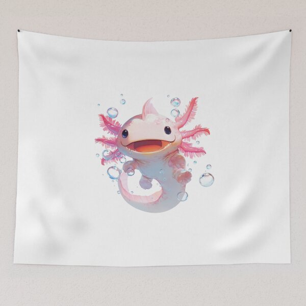 Item preview, Cute happy axolotl with bubbles designed and sold by SMARTKIT  DESIGNAGENCY.