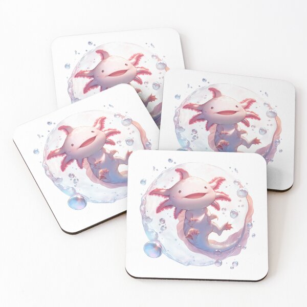 Item preview, Cute happy axolotl with bubbles designed and sold by SMARTKIT  DESIGNAGENCY.