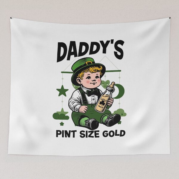 Item preview, Baby leprechaun daddy’s pint size gold designed and sold by Graffik-Peeps.