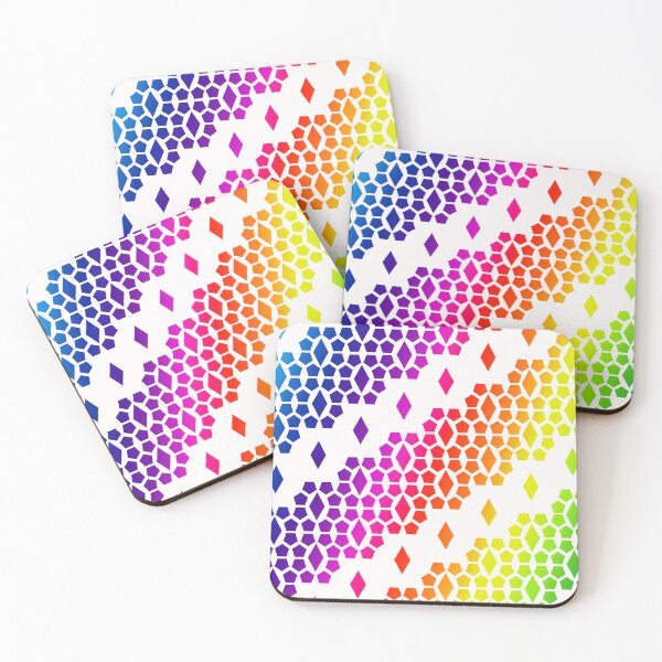 Item preview, Bright Rainbow Honeycomb and Diamond Pattern designed and sold by amgraphics.