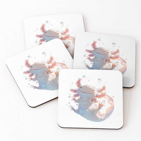 Item preview, Cute happy axolotl with bubbles designed and sold by SMARTKIT  DESIGNAGENCY.