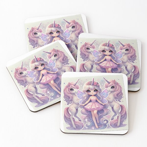 Item preview, Straight out of a fairytale—fairy princess and her unicorn squad  designed and sold by deepakg86.