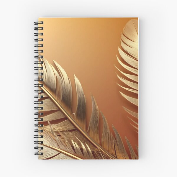 Item preview, Golden Feathers: Metallic Elegance on Sunset Gradient designed and sold by semenol.