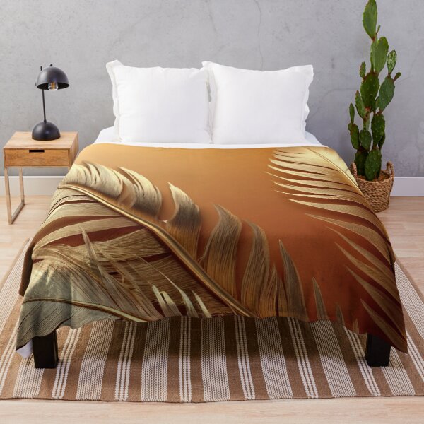 Item preview, Golden Feathers: Metallic Elegance on Sunset Gradient designed and sold by semenol.