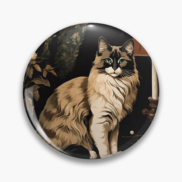 Item preview, Vintage Cat Art: Tawny Cat in a Gothic Setting | Animal Art | Gothic Art | Cat Art | Vintage Cat Illustration designed and sold by UnhingedBird.