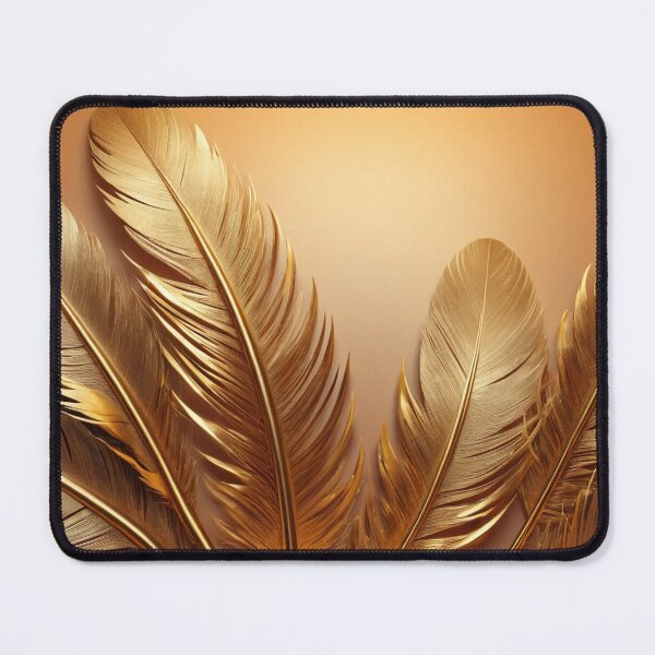 Item preview, Golden Feathers: Metallic Elegance on Sunset Gradient designed and sold by semenol.