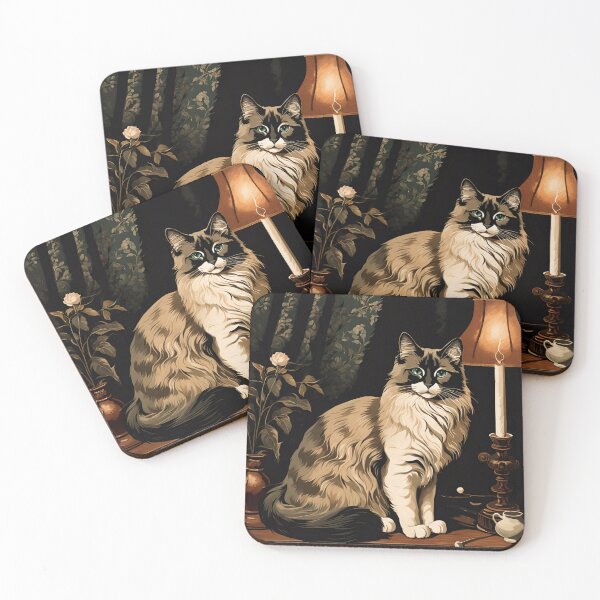 Item preview, Vintage Cat Art: Tawny Cat in a Gothic Setting | Animal Art | Gothic Art | Cat Art | Vintage Cat Illustration designed and sold by UnhingedBird.