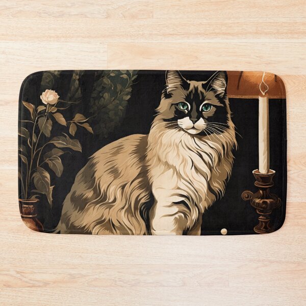Item preview, Vintage Cat Art: Tawny Cat in a Gothic Setting | Animal Art | Gothic Art | Cat Art | Vintage Cat Illustration designed and sold by UnhingedBird.