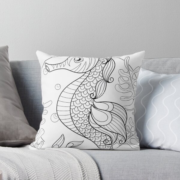 Item preview, Seahorse #3 Coloring Page Pattern  designed and sold by DavidColoring.