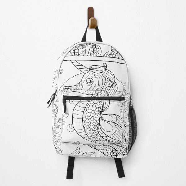 Item preview, Seahorse #3 Coloring Page Pattern designed and sold by DavidColoring.