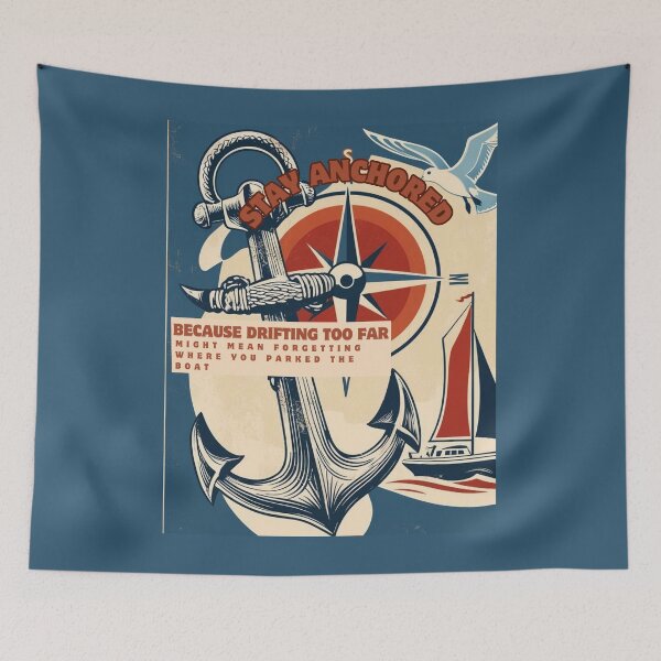 Item preview, vintage stay anchored  designed and sold by GraficiarniaAK.