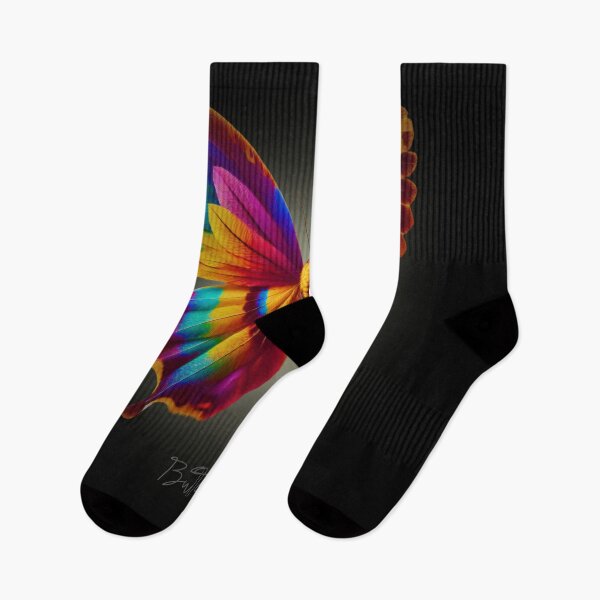 Item preview, Realistic Rainbow Butterfly with Feathers – Vibrant Nature Art designed and sold by DreamsArtwear.