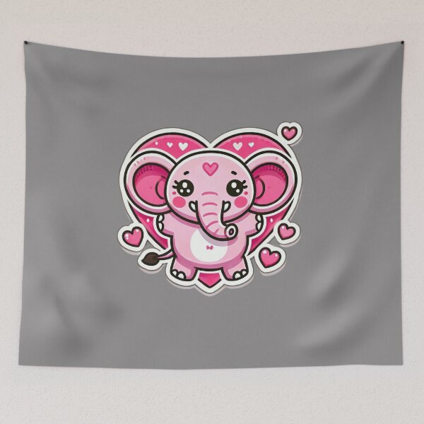 Artikelvorschau, Rosa Elefant Valentinstag entworfen und verkauft von ArtistEmbrace.
