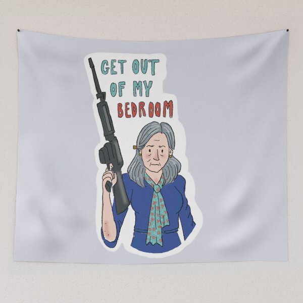 Item preview, Catherine Standish Get Out of my Bedroom Illustration / Sticker designed and sold by ShopInSlough.