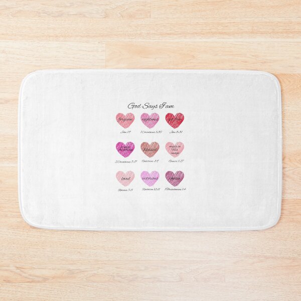 Item preview, God Says I Am with hearts pink red designed and sold by Ideas-BYDESiGN.