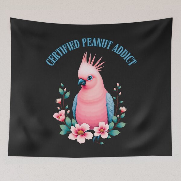 Item preview, Certified Peanut Addict:  Funny Galah Bird Art For Cockatoo Lovers designed and sold by elynne9.