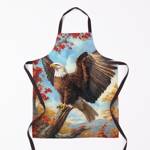 Item preview, Eagle standing on tree log - Wildlife painting designed and sold by TheArtistOf2022.