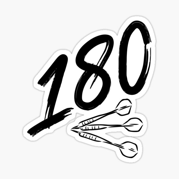 Item preview, Bullseye 180 one hundred eighty dart victory and dart arrow designed and sold by SimpleUla.