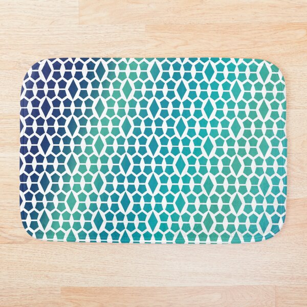 Item preview, Patrón de panal y rombos en azul océano designed and sold by amgraphics.