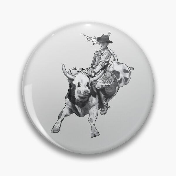 Item preview, Cowboy Riding A Bull, Rodeo, Pencil Drawing, Eight Seconds designed and sold by JoyfulWhimsy.