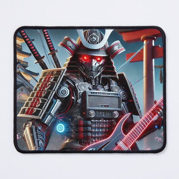 Item preview, Rock Samurai Robots in Kimono – Fusion of Tradition and Futurism - Model 3 designed and sold by NeonBot_Shop.
