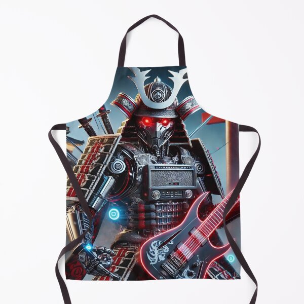 Item preview, Rock Samurai Robots in Kimono – Fusion of Tradition and Futurism - Model 3 designed and sold by NeonBot_Shop.