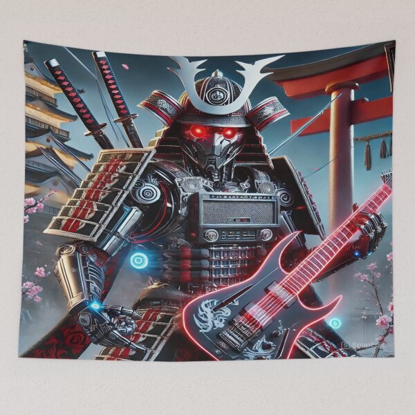 Item preview, Rock Samurai Robots in Kimono – Fusion of Tradition and Futurism - Model 3 designed and sold by NeonBot_Shop.