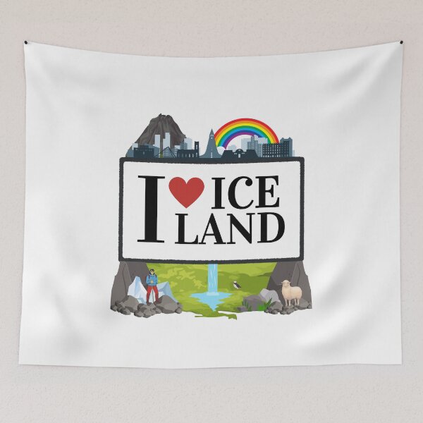 Item preview, I Love Iceland - Iceland Stamp - Funny gifts for Iceland enthusiasts designed and sold by iX-Physio.