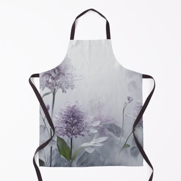 Item preview, Misty Florals: Abstract Blooms in Soft Grays and Lilacs designed and sold by semenol.