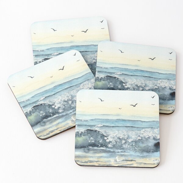 Item preview, seascape with big waves designed and sold by Cacatuart.