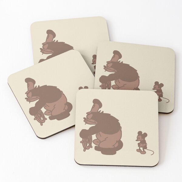 Item preview, Steamboat Willie with Mocha Mousse Angry Cat and Sad Mouse designed and sold by ellenhenry.