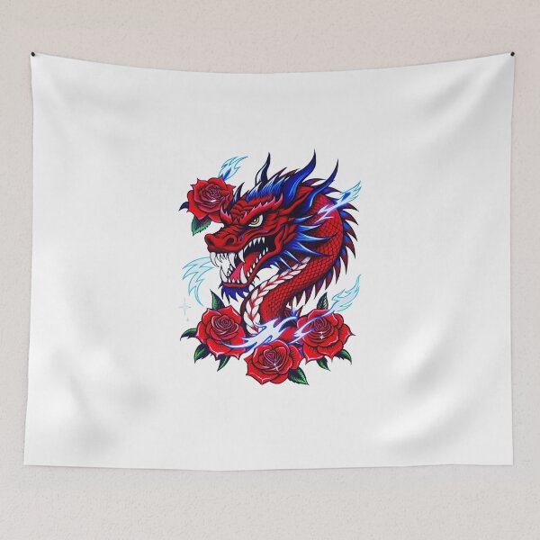 Item preview, Scarlet Thunder Dragon Rose Emblem designed and sold by Alahchin Art.