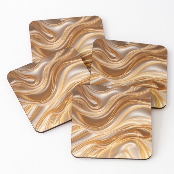 Item preview, Liquid Gold: Flowing Golden Streams with Pastel Highlights designed and sold by semenol.
