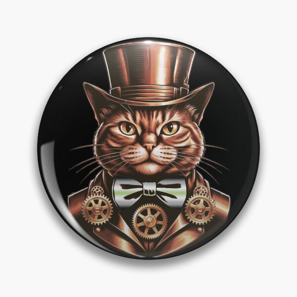 Item preview, Steampunk Cat with Agender Flag Bow Tie – Agender Pride Art Design designed and sold by Travelslightly.