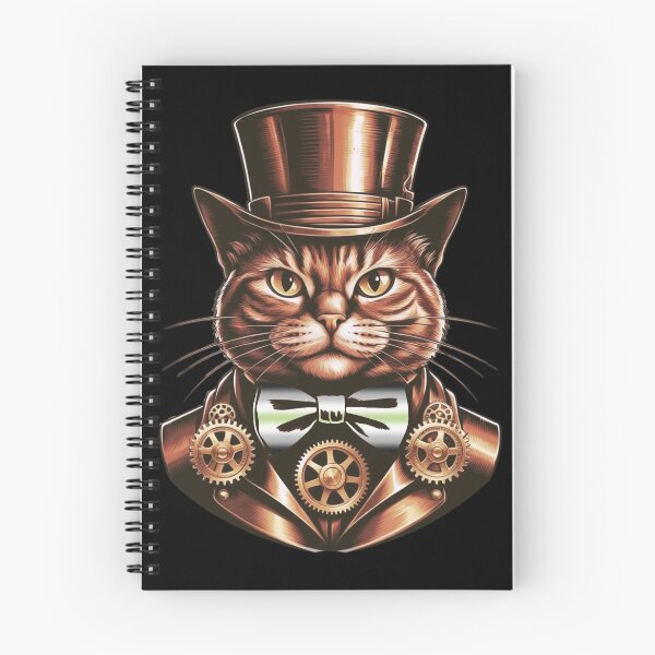 Item preview, Steampunk Cat with Agender Flag Bow Tie – Agender Pride Art Design designed and sold by Travelslightly.