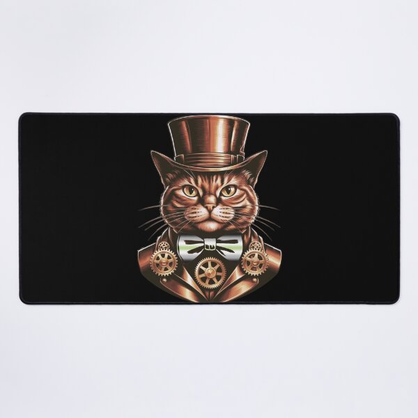 Item preview, Steampunk Cat with Agender Flag Bow Tie – Agender Pride Art Design designed and sold by Travelslightly.