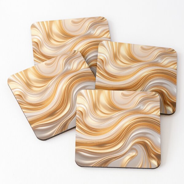 Item preview, Liquid Gold: Flowing Golden Streams with Pastel Highlights designed and sold by semenol.