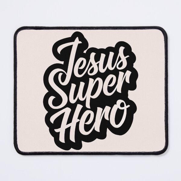 Item preview, Jesus Super Hero | Calligraphy Bible Verses Christian Faith Art designed and sold by KnitLuv.