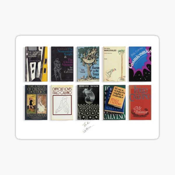 Item preview, Italo Calvino - Collected First Editions - Book Cover Art designed and sold by Mr Mustard Prints.