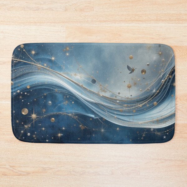 Item preview, Celestial Harmony: Curved Lines and Star Shapes in Soft Tones designed and sold by semenol.