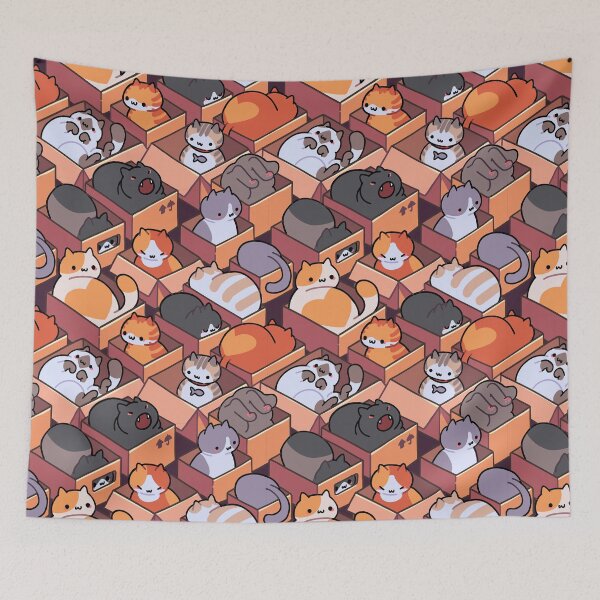 Item preview, Anime cats pattern design designed and sold by TheArtistOf2022.