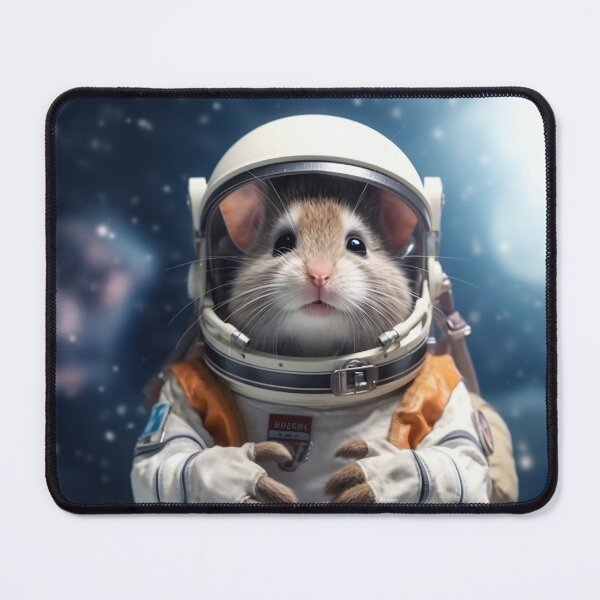 Item preview, Mouse astronaut in a space suit. Mouse with black eyes, nice, sweet animal, small nose. Colorful. Photo realistic, concept art, cinematic light designed and sold by anytka.