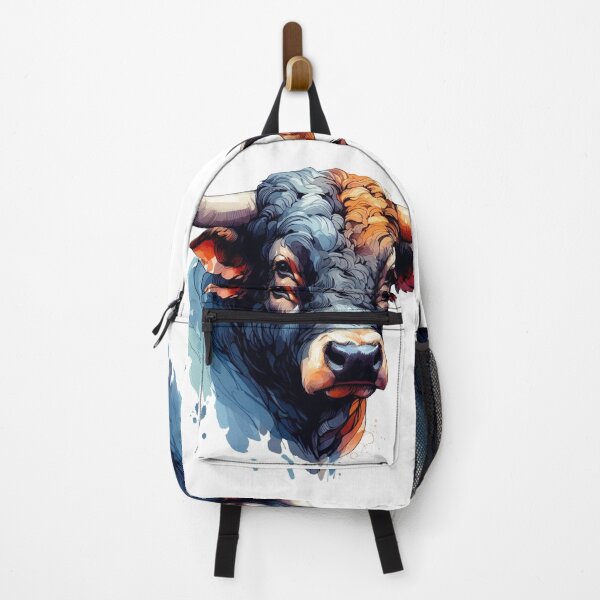 Item preview, Abstract vector watercolor illustration of a bull portrait. designed and sold by VisualHut.
